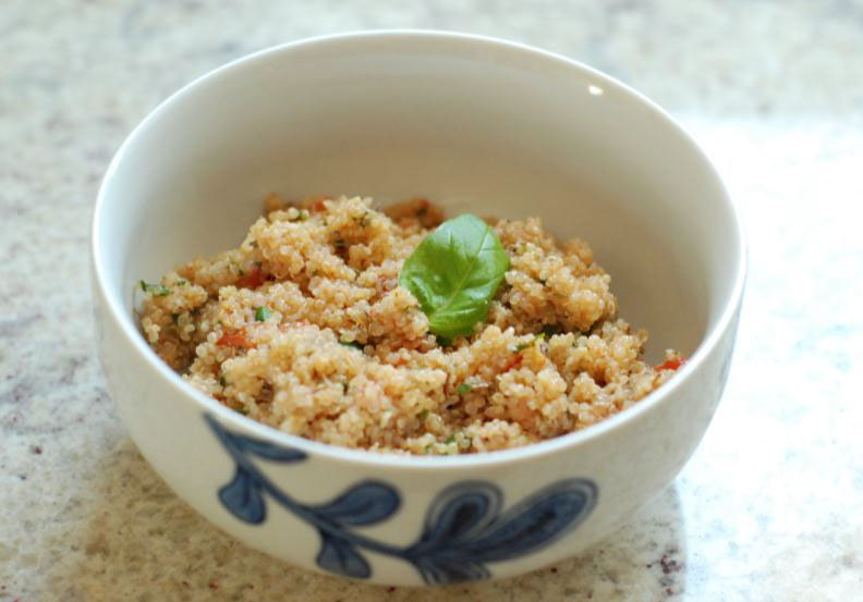 Roasted Tomato and Lemon Basil Quinoa - all done